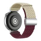 18mm Woven Splicing Color Magnetic Silver Buckle Watch Band(Starlight Wine Red) - 2