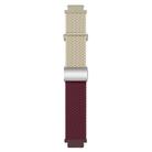 18mm Woven Splicing Color Magnetic Silver Buckle Watch Band(Starlight Wine Red) - 3