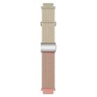 18mm Woven Splicing Color Magnetic Silver Buckle Watch Band(Starlight Milk Tea) - 3
