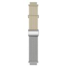 18mm Woven Splicing Color Magnetic Silver Buckle Watch Band(Starlight Light Grey) - 3