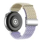 18mm Woven Splicing Color Magnetic Silver Buckle Watch Band(Starlight Fog Purple) - 2