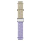18mm Woven Splicing Color Magnetic Silver Buckle Watch Band(Starlight Fog Purple) - 3