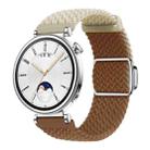 18mm Woven Splicing Color Magnetic Silver Buckle Watch Band(Starlight Brown) - 1