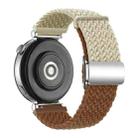 18mm Woven Splicing Color Magnetic Silver Buckle Watch Band(Starlight Brown) - 2