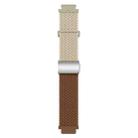 18mm Woven Splicing Color Magnetic Silver Buckle Watch Band(Starlight Brown) - 3