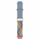 18mm Woven Splicing Color Magnetic Silver Buckle Watch Band(Rock Blue Heartbeat Purple) - 3