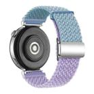 18mm Woven Splicing Color Magnetic Silver Buckle Watch Band(Violets) - 2