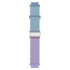 18mm Woven Splicing Color Magnetic Silver Buckle Watch Band(Violets) - 3