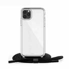 For iPhone 11 Pro Max PC+TPU Transparent All-inclusive Acrylic 2-in-1 Shockproof Phone Protective Case with Lanyard(Black) - 2