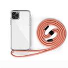 For iPhone 11 Pro Max PC+TPU Transparent All-inclusive Acrylic 2-in-1 Shockproof Phone Protective Case with Lanyard(Orange) - 1