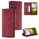 For Motorola Edge 60 Pro TTUDRCH RFID Retro Texture Magnetic Leather Phone Case(Red) - 1