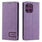 For Motorola Edge 60 Pro TTUDRCH RFID Retro Texture Magnetic Leather Phone Case(Purple) - 2