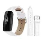 For Fitbit Inspire 2 / Ace 3 14mm xDfind Bamboo Texture Pin Buckle Leather Watch Band(White) - 1