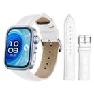 For Huawei Watch Fit 4 Pro / Fit 4 / Fit 3 20mm xDfind Bamboo Texture Pin Buckle Leather Watch Band(White) - 1