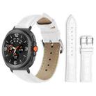For Samsung Galaxy Watch8 22mm xDfind Bamboo Texture Pin Buckle Leather Watch Band(White) - 1