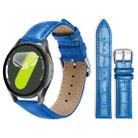 For Samsung Galaxy Watch7 / FE / 6 / 5 / 4 20mm xDfind Bamboo Texture Pin Buckle Leather Watch Band(Blue) - 1