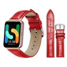 For Samsung Galaxy Fit3 SM-R390 18mm xDfind Bamboo Texture Pin Buckle Leather Watch Band(Red) - 1