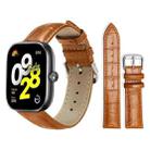 For Xiaomi Smart Band 9 Pro/Redmi Watch 5 20mm xDfind Bamboo Texture Pin Buckle Leather Watch Band(Light Brown) - 1