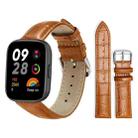For Redmi Watch 3 20mm xDfind Bamboo Texture Pin Buckle Leather Watch Band(Light Brown) - 1