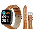 For Redmi Watch 3 Active / Lite 20mm xDfind Bamboo Texture Pin Buckle Leather Watch Band(Light Brown) - 1