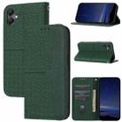 For Samsung Galaxy A07 4G / A06 4G Woven Texture Stitching Magnetic Leather Phone Case(Green) - 1
