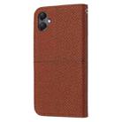 For Samsung Galaxy A07 4G / A06 4G Woven Texture Stitching Magnetic Leather Phone Case(Brown) - 3