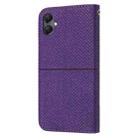 For Samsung Galaxy A07 4G / A06 4G Woven Texture Stitching Magnetic Leather Phone Case(Purple) - 3