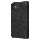 For Samsung Galaxy A07 4G / A06 4G Woven Texture Stitching Magnetic Leather Phone Case(Black) - 3
