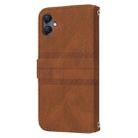 For Samsung Galaxy A07 4G / A06 4G Embossed Stripes Skin Feel Leather Phone Case(Brown) - 3