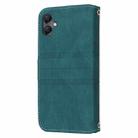 For Samsung Galaxy A07 4G / A06 4G Embossed Stripes Skin Feel Leather Phone Case(Dark Green) - 3