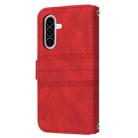 For Samsung Galaxy A17 5G / A26 5G Embossed Stripes Skin Feel Leather Phone Case(Red) - 3