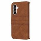 For Samsung Galaxy A17 5G / A26 5G Embossed Stripes Skin Feel Leather Phone Case(Brown) - 3