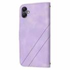 For Samsung Galaxy A07 4G / A06 4G Embossed Line Leather Phone Case with Lanyard(Purple) - 3