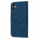 For Samsung Galaxy A07 4G / A06 4G Embossed Line Leather Phone Case with Lanyard(Blue) - 3