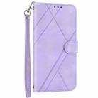 For Samsung Galaxy A17 5G / A26 5G Embossed Line Leather Phone Case with Lanyard(Purple) - 2