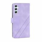 For Samsung Galaxy A17 5G / A26 5G Embossed Line Leather Phone Case with Lanyard(Purple) - 3