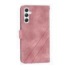 For Samsung Galaxy A17 5G / A26 5G Embossed Line Leather Phone Case with Lanyard(Pink) - 3