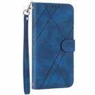For Samsung Galaxy A17 5G / A26 5G Embossed Line Leather Phone Case with Lanyard(Blue) - 2