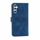 For Samsung Galaxy A17 5G / A26 5G Embossed Line Leather Phone Case with Lanyard(Blue) - 3