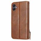 For Samsung Galaxy A07 4G / A06 4G Oil Skin Zipper Wallet Leather Phone Case(Brown) - 3