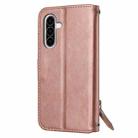 For Samsung Galaxy A17 5G / A26 5G Oil Skin Zipper Wallet Leather Phone Case(Rose Gold) - 3