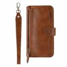 For Samsung Galaxy A17 5G / A26 5G Oil Skin Zipper Wallet Leather Phone Case(Brown) - 2