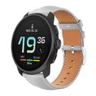 22mm For Suunto Race S / Race / 9 Peak / 5 Peak xDfind Flat Head Black Shark Fine Grain Leather Watch Band(Grey) - 1