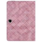 For OPPO Pad SE 11 Rhombus Embossing Leather Tablet Case(Pink) - 3