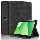 For OPPO Pad SE 11 Rhombus Embossing Leather Tablet Case(Black) - 1
