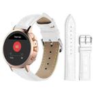 18mm For Fossil Female Sport/Charter HR xDfind Bamboo Texture Pin Buckle Leather Watch Band(White) - 1