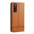 For Huawei Nova 7 AZNS Magnetic Calf Texture Horizontal Flip Leather Case with Card Slots & Holder & Wallet(Light Brown) - 3