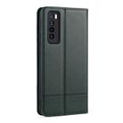 For Huawei Nova 7 AZNS Magnetic Calf Texture Horizontal Flip Leather Case with Card Slots & Holder & Wallet(Dark Green) - 3