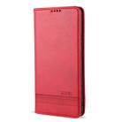For Huawei Nova 7 AZNS Magnetic Calf Texture Horizontal Flip Leather Case with Card Slots & Holder & Wallet(Red) - 2