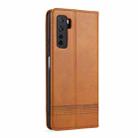 For Huawei Nova 7 SE AZNS Magnetic Calf Texture Horizontal Flip Leather Case with Card Slots & Holder & Wallet(Light Brown) - 2